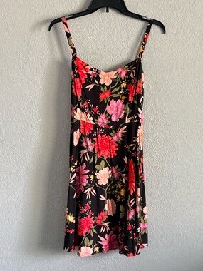 Floral Spaghetti-Strap Mini Dress